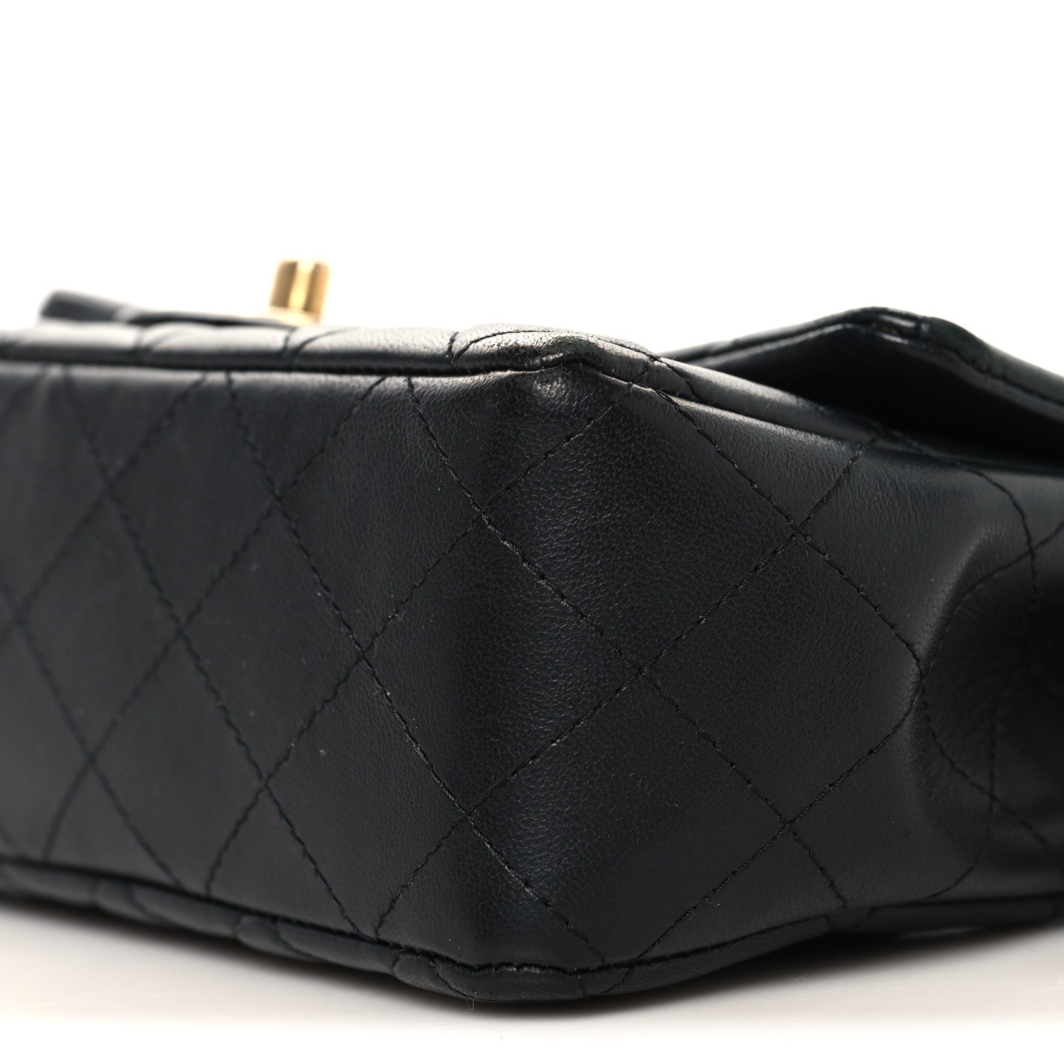Chanel Lambskin Quilted Mini Rectangular Flap Black 9 of 10