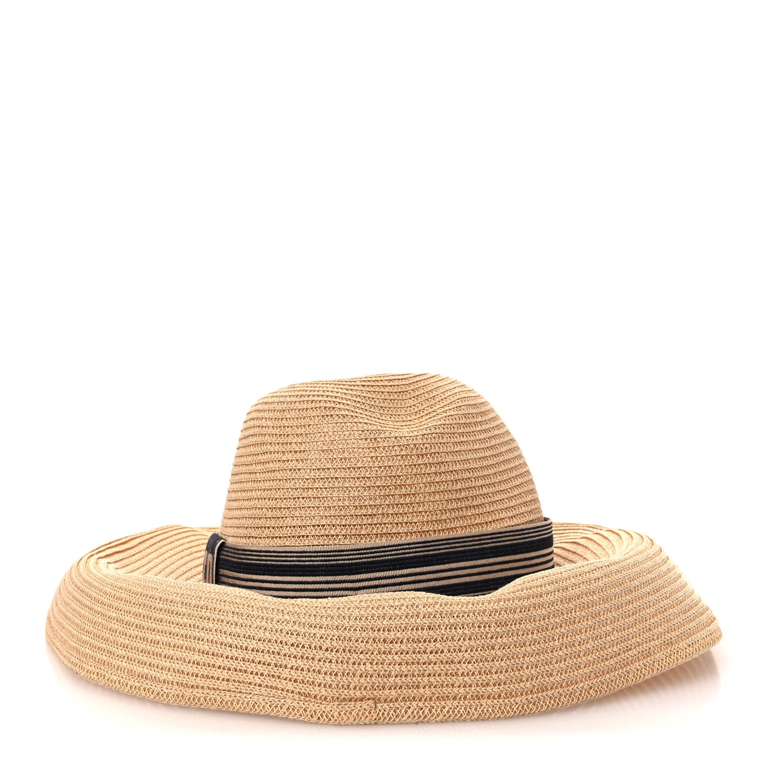 Christian Dior Straw Brim Hat 57 Natural 6 of 8