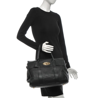 Mulberry Spongy Pebbled Leather Bayswater Black 2 of 8