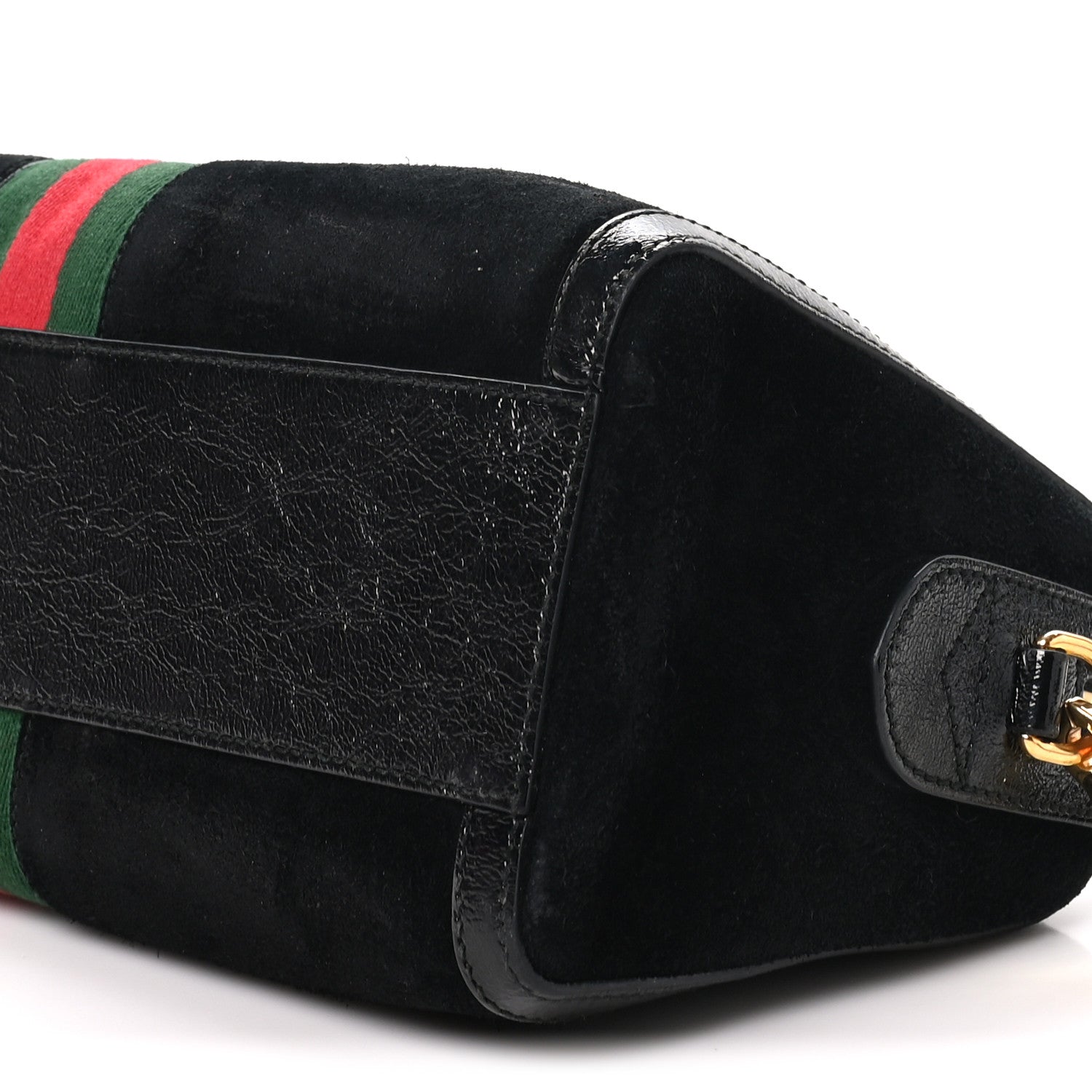Gucci Suede Patent GG Web Medium Ophidia Boston Black 10 of 11