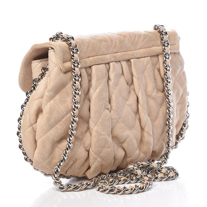 Chanel Washed Lambskin Quilted Medium Chain Around Flap Beige 3 of 17