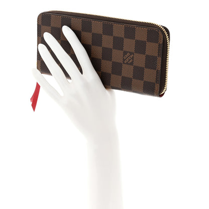 Louis Vuitton Damier Ebene Clemence Wallet Cherry 2 of 7