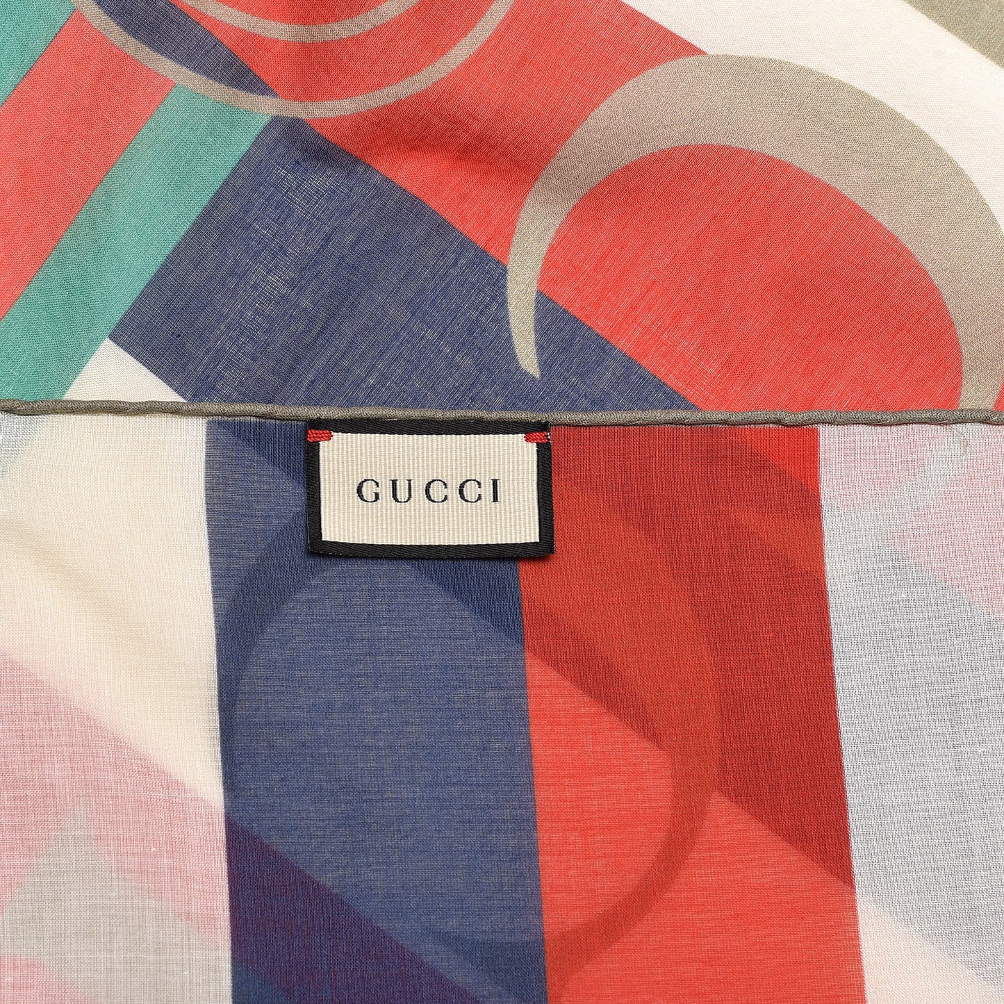 Cotton Mens Sylvie Logo Scarf Red
