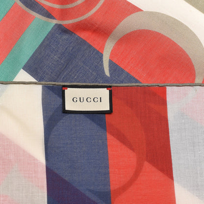 Gucci Cotton Mens Sylvie Logo Scarf Red 4 of 4
