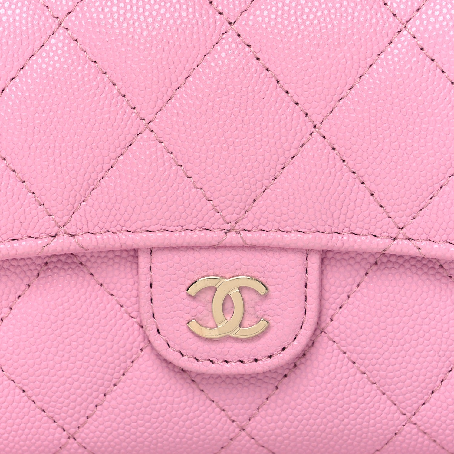 Chanel Caviar Quilted Medium Flap Wallet Lilac 11 of 11