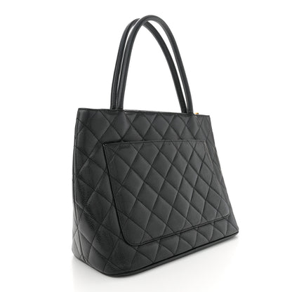 Chanel Caviar Quilted Medallion Tote Black 3 of 10
