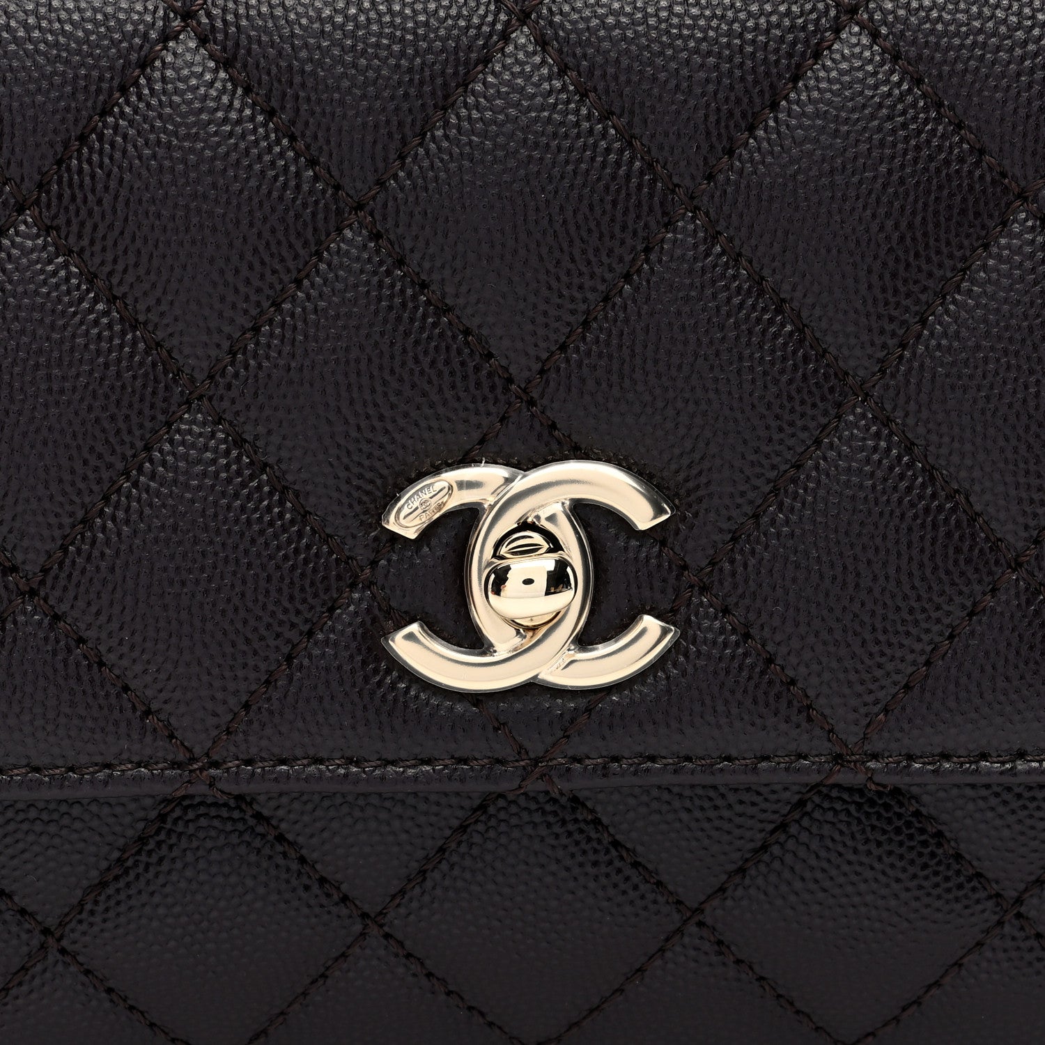 Chanel Caviar Quilted Mini Coco Handle Flap Dark Brown 8 of 10