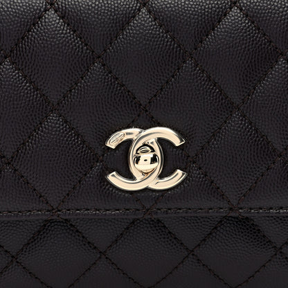 Chanel Caviar Quilted Mini Coco Handle Flap Dark Brown 8 of 10