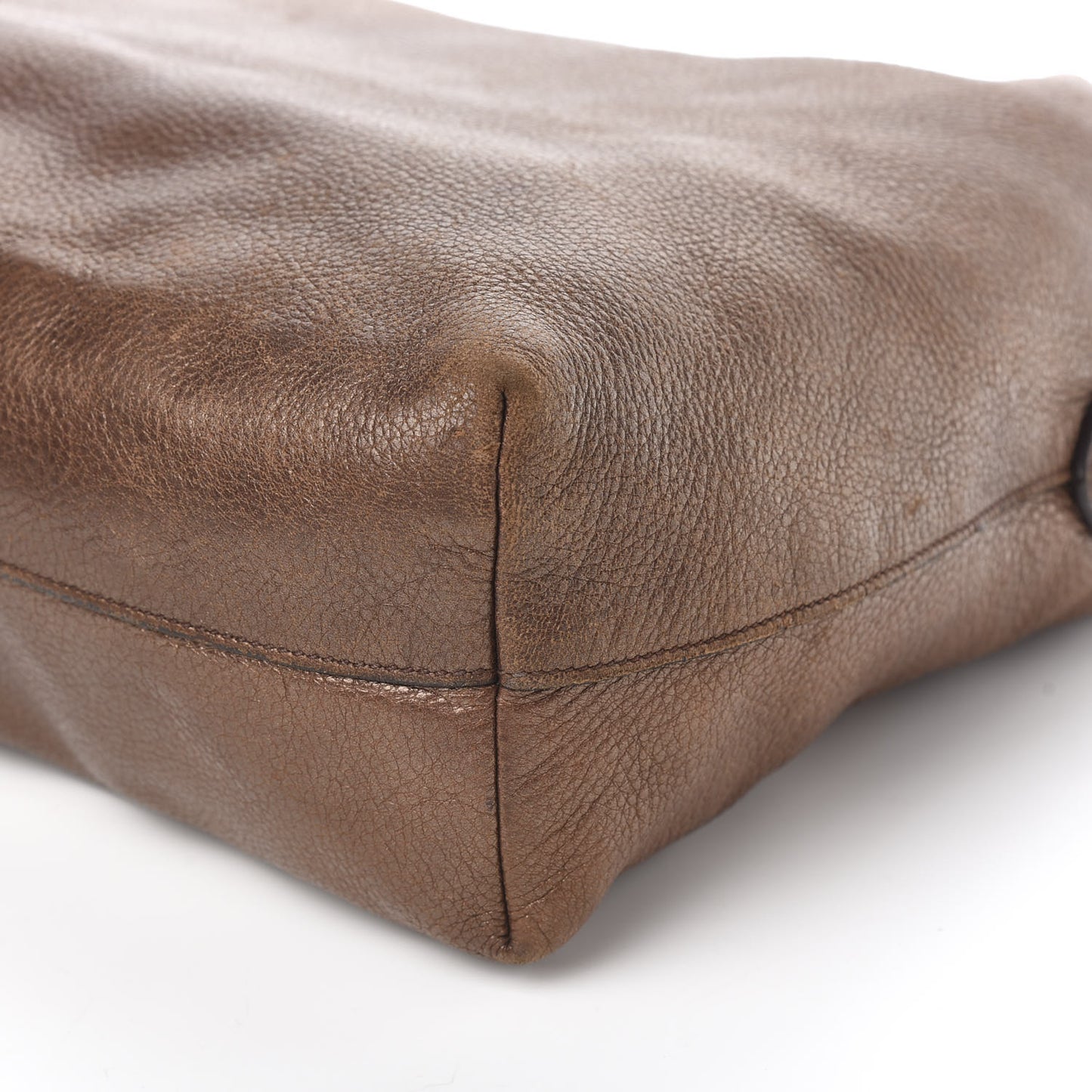 Metallic Vitello Daino Hobo Brown