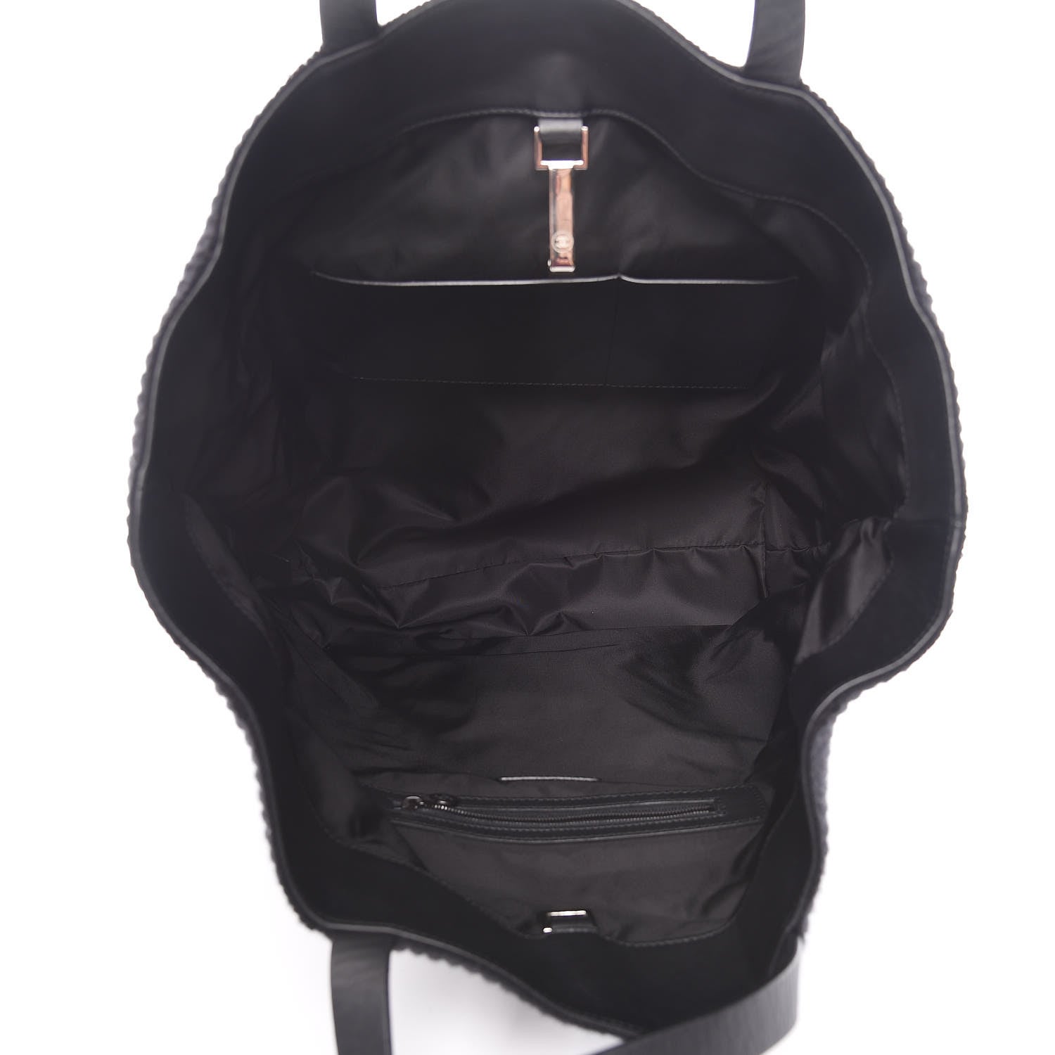 Chanel Wool Calfskin Sport North South Tote Black 5 of 9