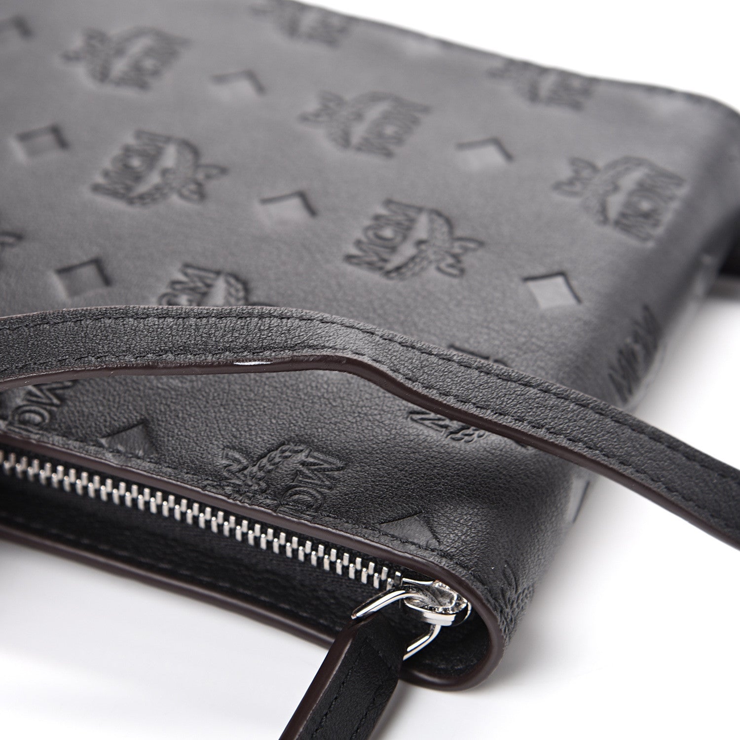 MCM Calfskin Ottomar Monogram Multi-Function Lanyard Black 10 of 12