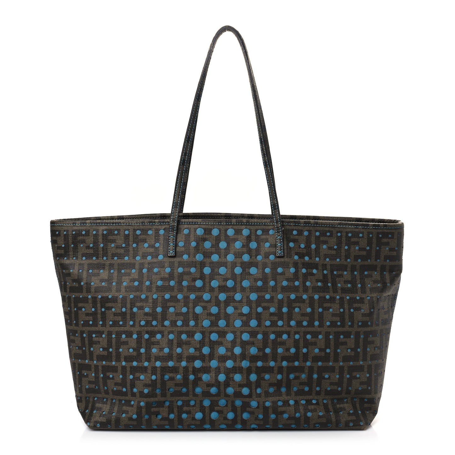 Zucca Spalmati Perforated Medium Roll Tote Tobacco Pavone
