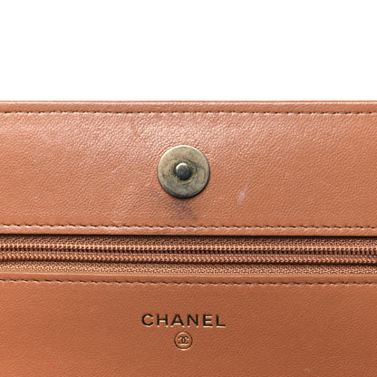 Chanel Lambskin Quilted Chanel 19 Wallet On Chain WOC Brown 11 of 12