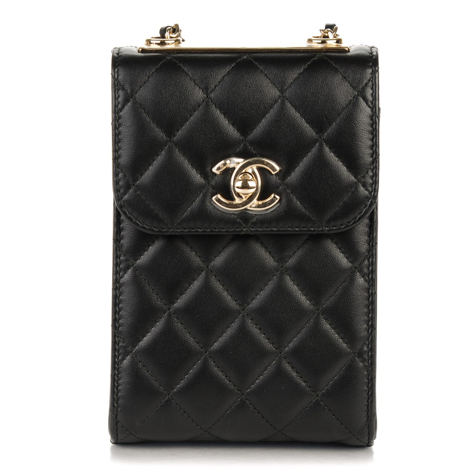 Chanel Lambskin Quilted Trendy CC Phone Holder Black 1 of 8