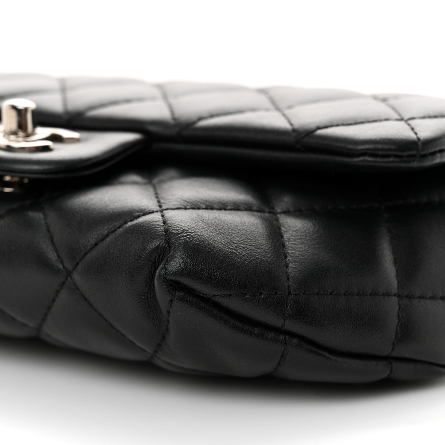 Chanel Calfskin Quilted CC Uniform Flap Belt Bag Black 11 of 11