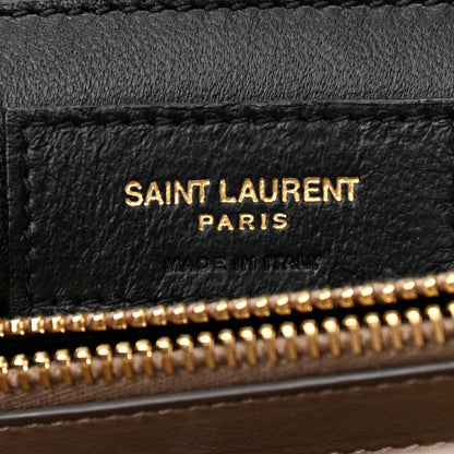 Saint Laurent Calfskin Y Quilted Monogram Small Loulou Chain Satchel Taupe 7 of 11