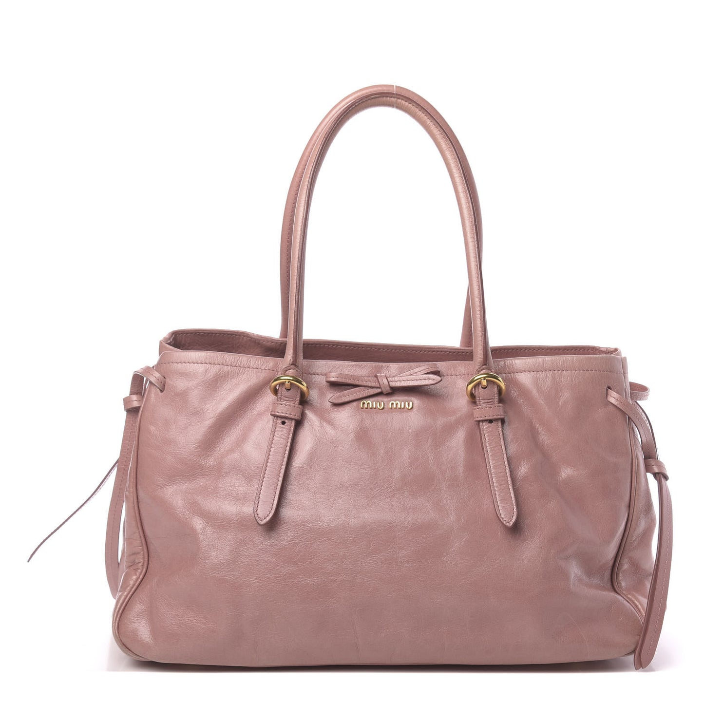 Vitello Shine Bow Tote Mughetto