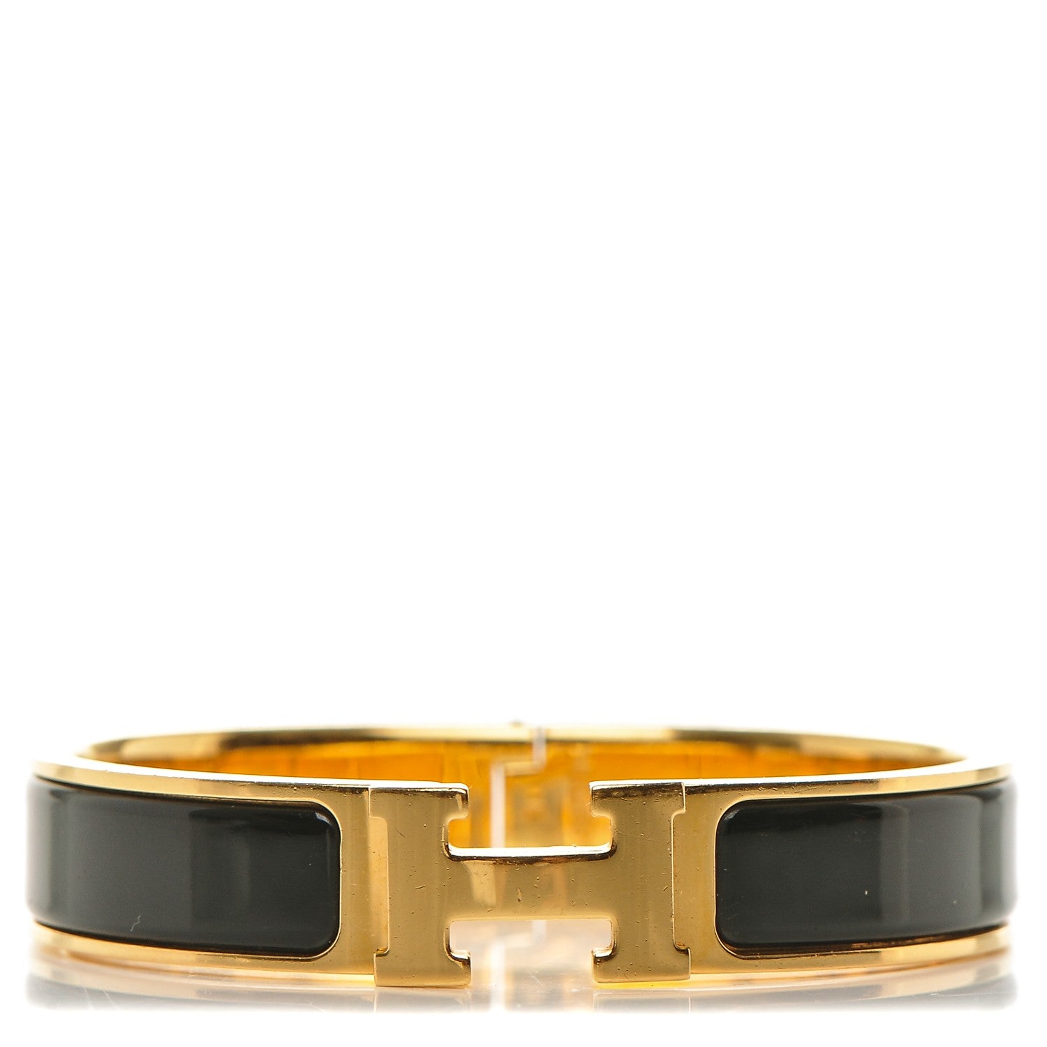 Hermes Enamel Narrow Clic Clac H Bracelet PM Black 1 of 5