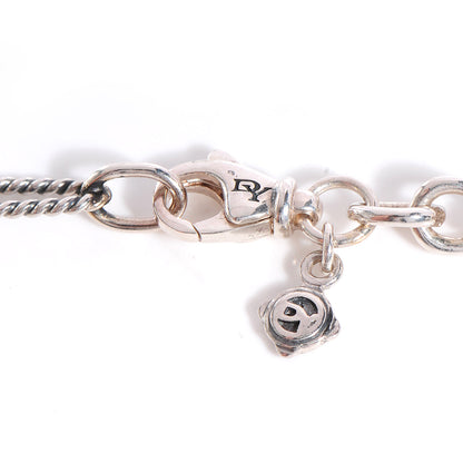 David Yurman Sterling Silver Pearl Figaro Necklace 4 of 7