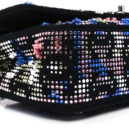 Chanel Crystal Tweed CC Medium Double Flap Black 9 of 10