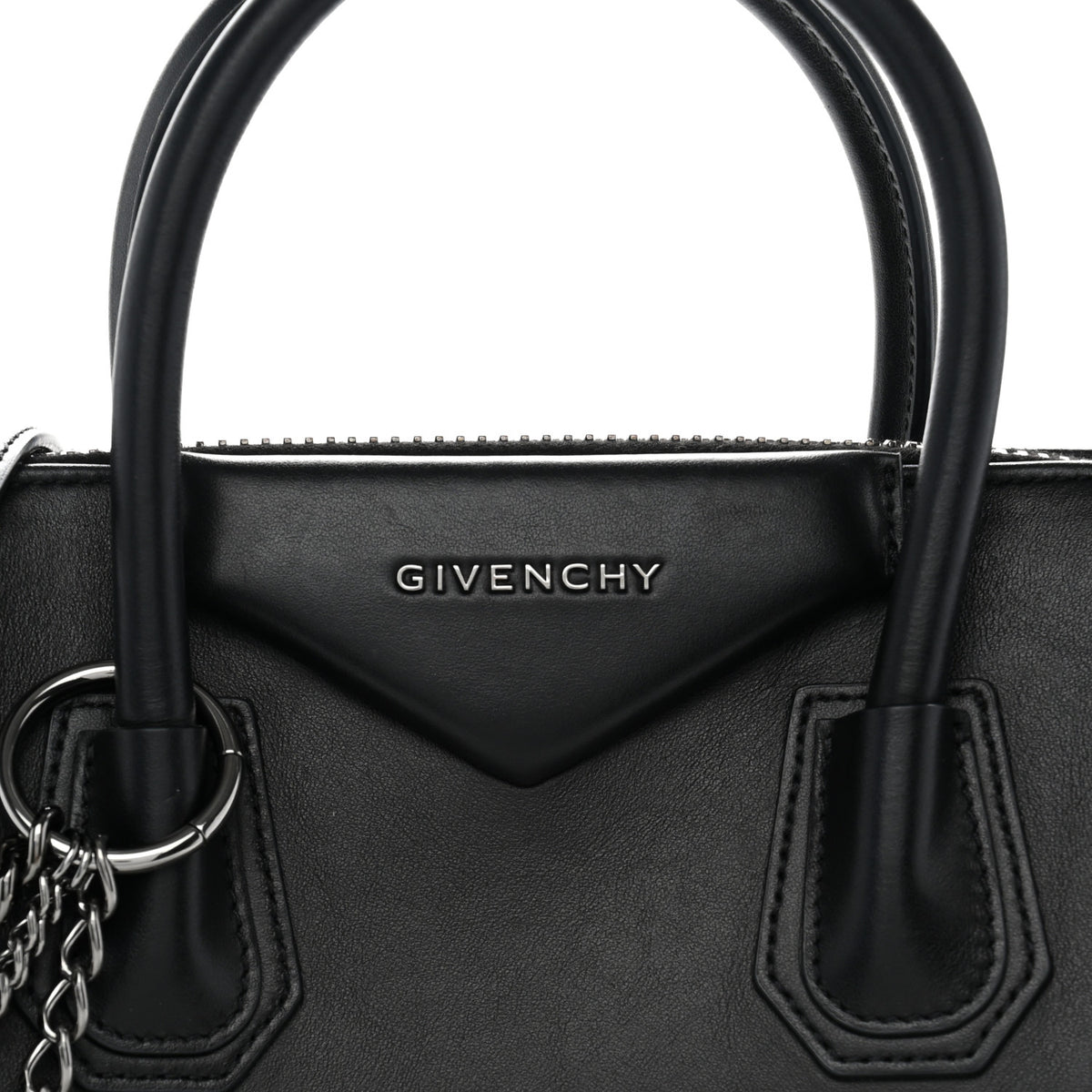 Smooth Calfskin Chains Small Antigona Black