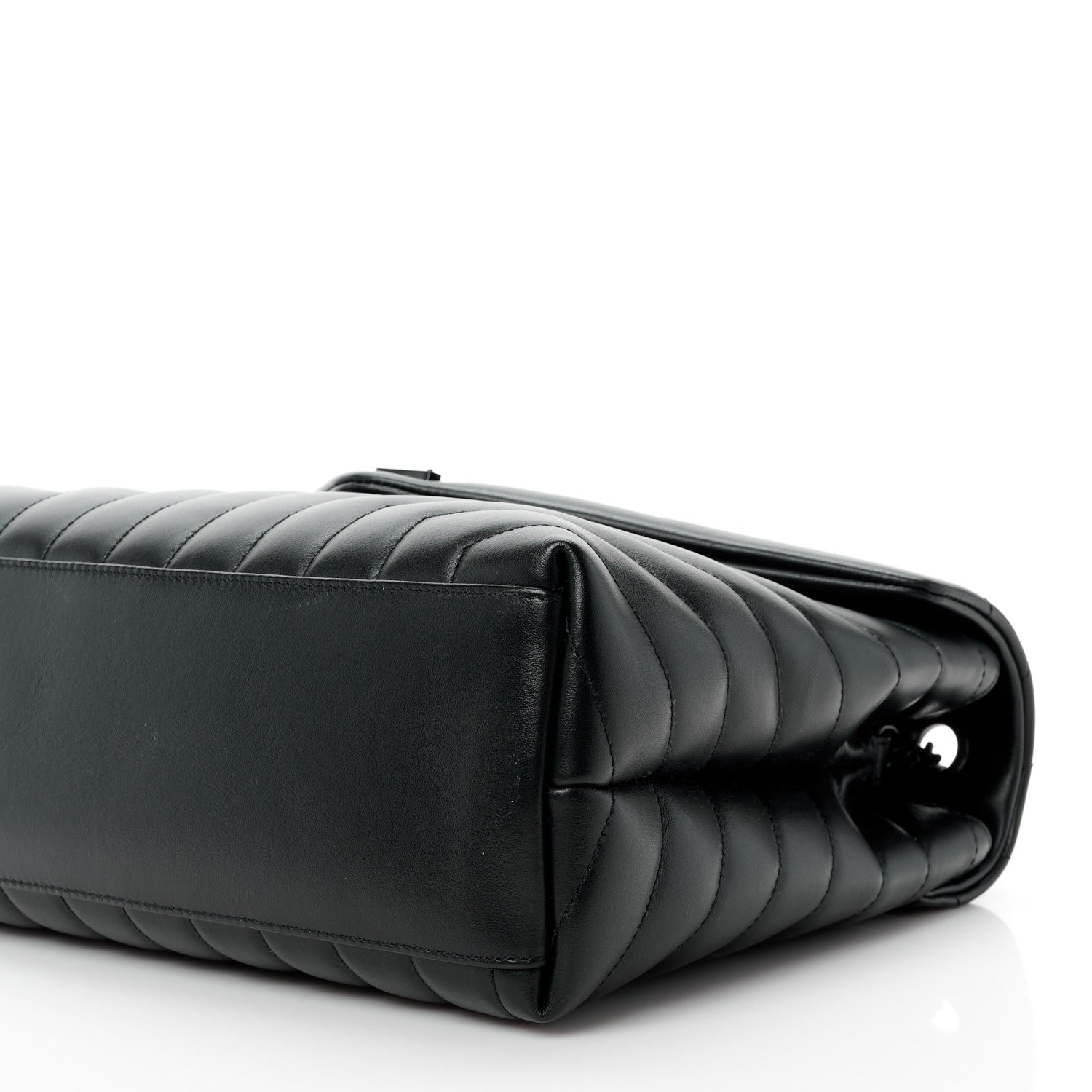 Saint Laurent Calfskin Y Quilted Monogram Monochrome Medium Loulou Chain Satchel Black 11 of 11