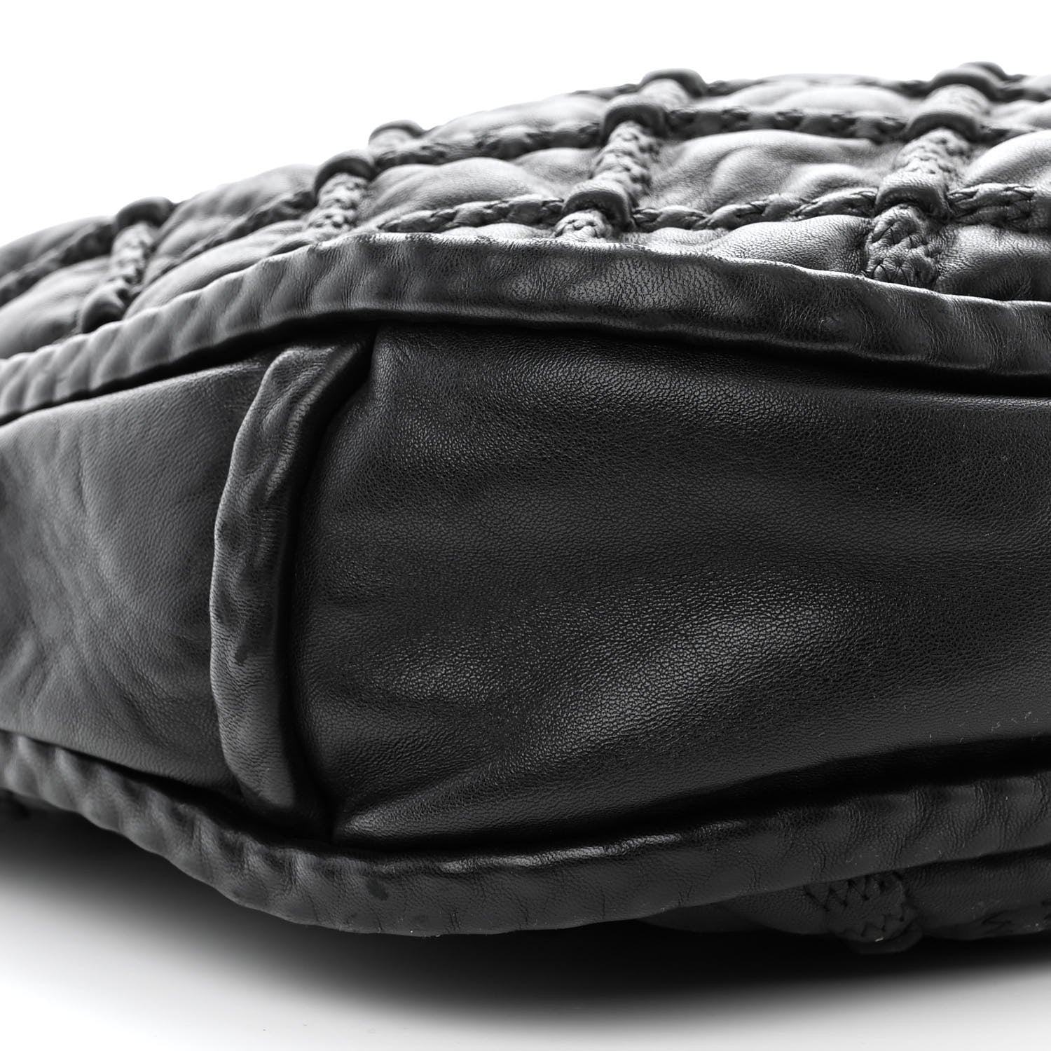 Chanel Quilted Lambskin Hidden Chain Hobo Black 9 of 11