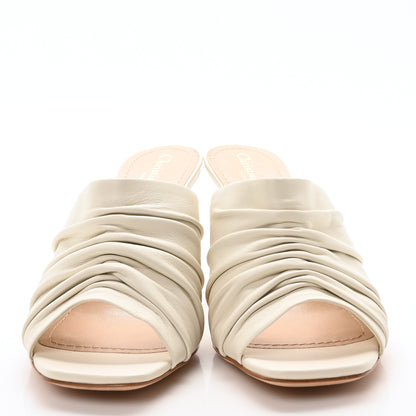 Christian Dior Lambskin D-Fame Mule Sandals 40 Off White 3 of 10