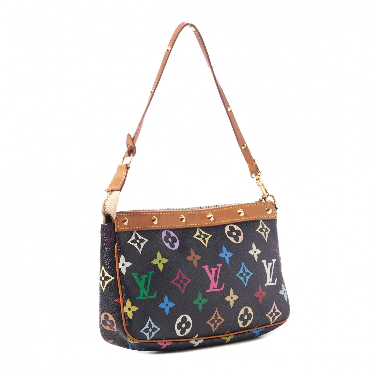 Louis Vuitton Monogram Multicolor Pochette Accessories Black 2 of 9