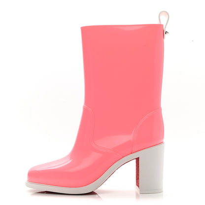 Christian Louboutin PVC Loubirain 70MM Rain Boots 37 Bubble Gum 1 of 7