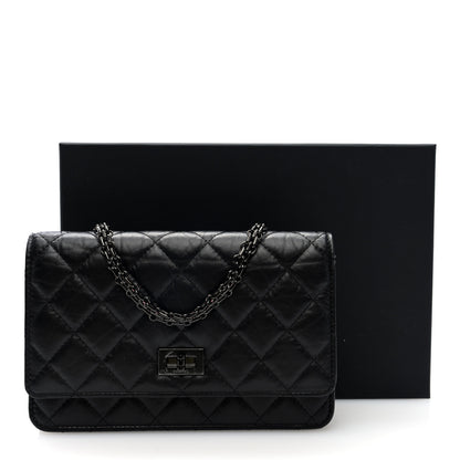 Chanel Aged Calfskin Quilted Reissue Wallet On Chain WOC So Black 11 of 11