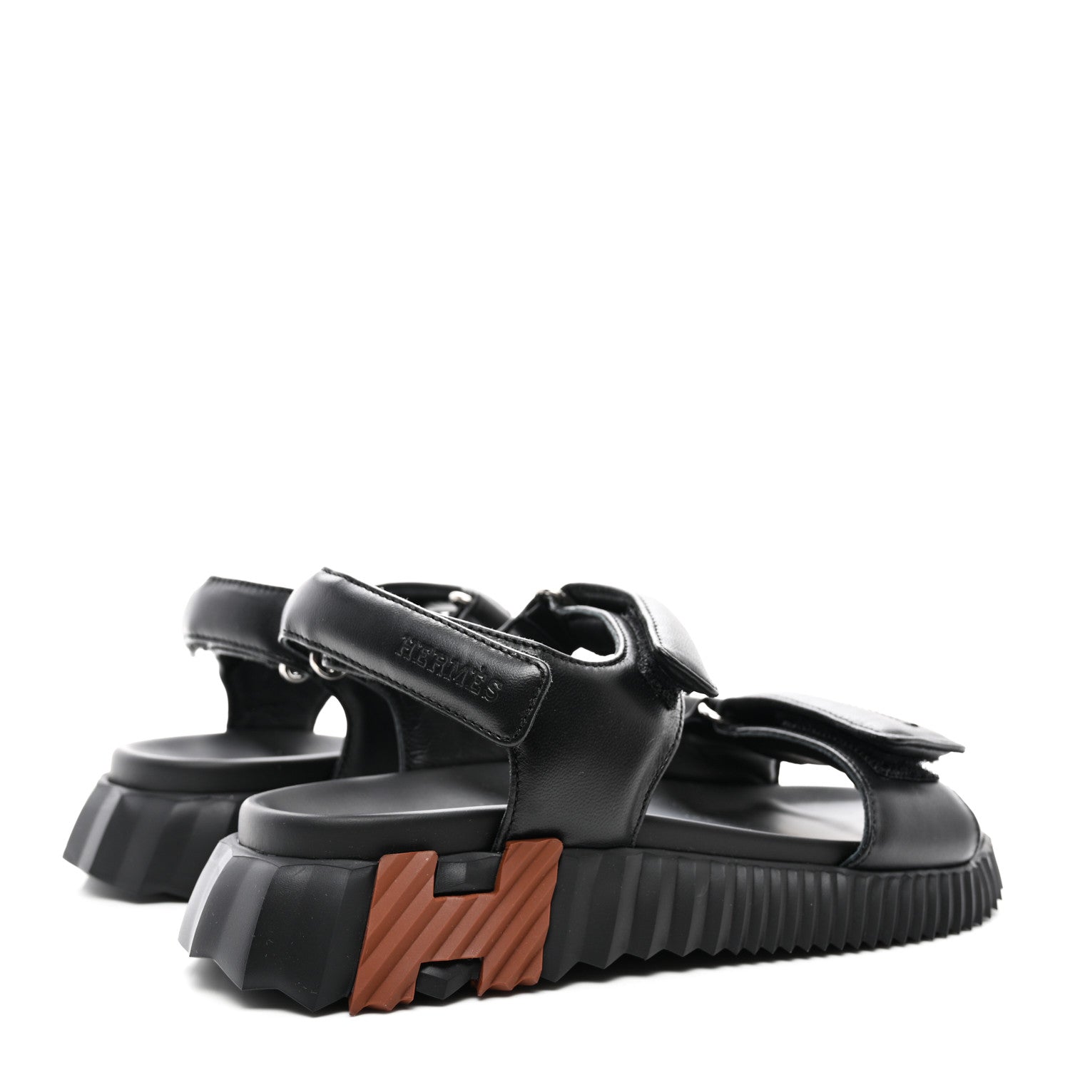 Hermes Nappa Junior Sandals 38 Black 4 of 9