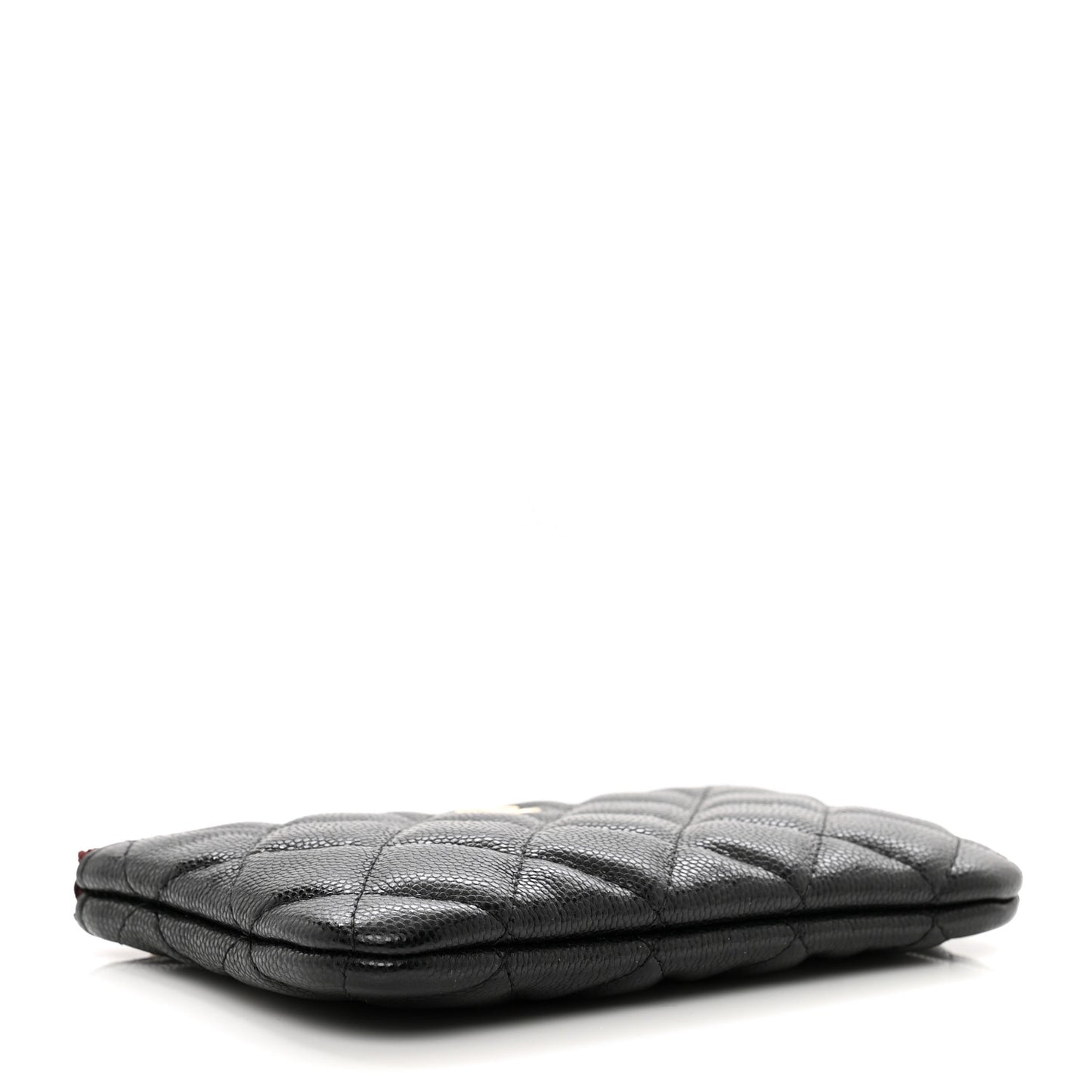 Caviar Quilted Small Cosmetic Case Black