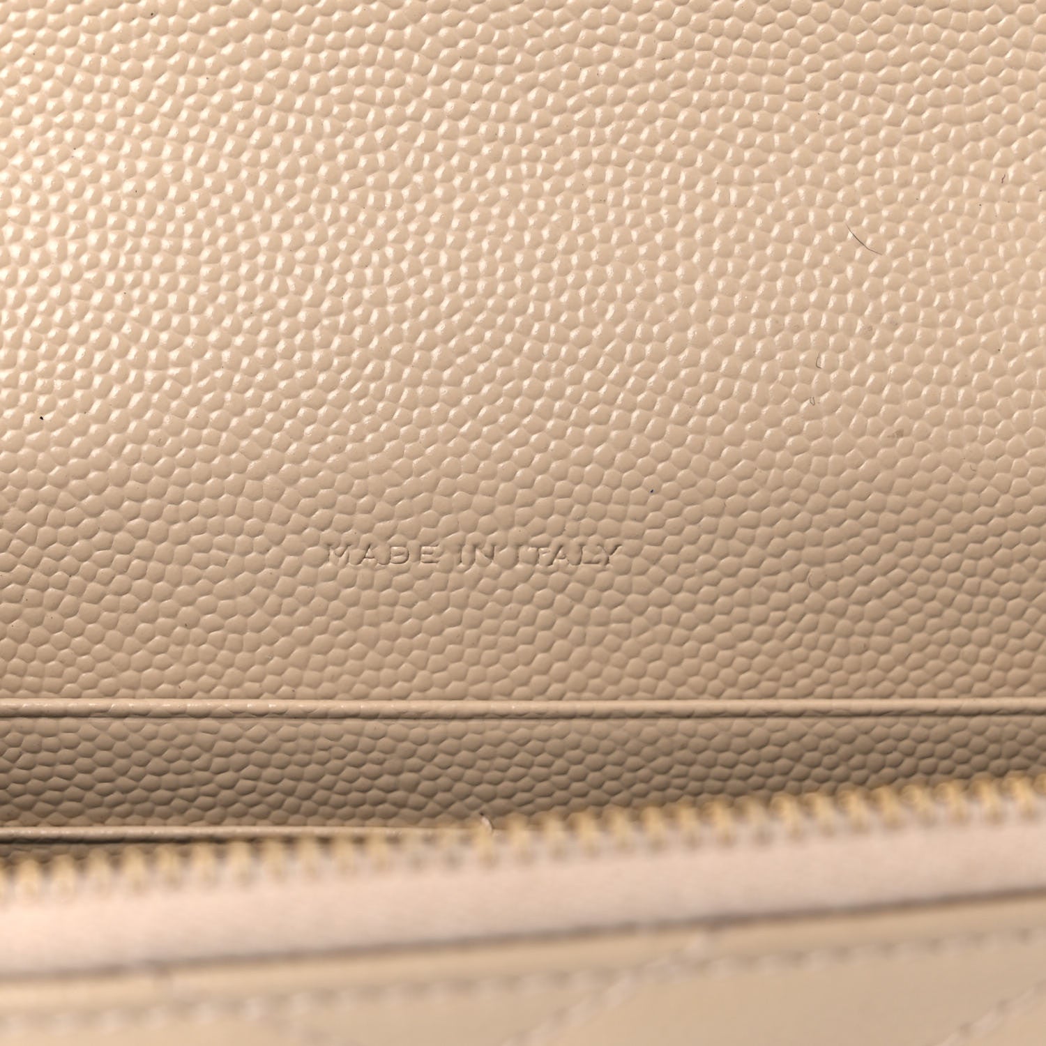 Saint Laurent Grain De Poudre Matelasse Chevron Monogram Envelope Chain Wallet Dark Beige 7 of 16