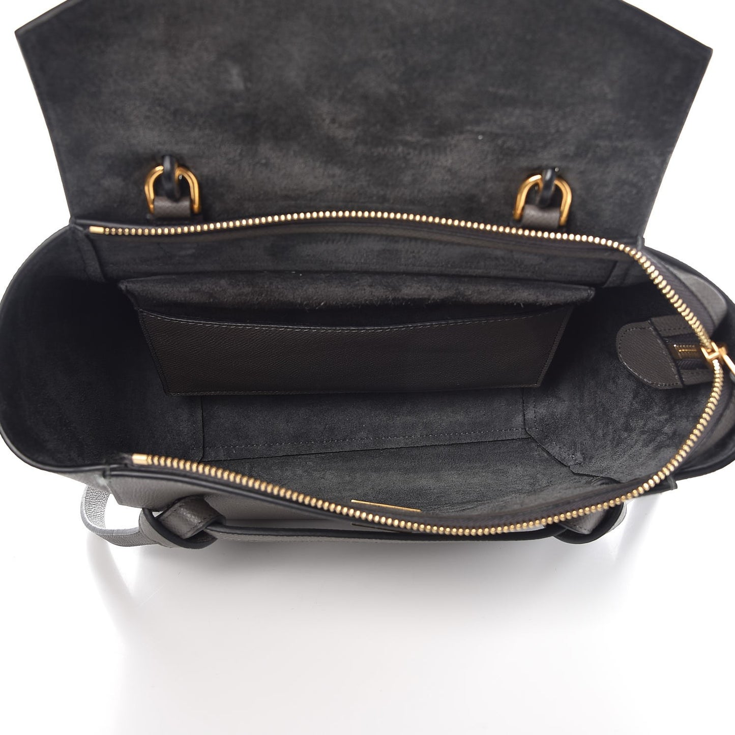 Baby Grained Calfskin Micro Belt Bag Grey