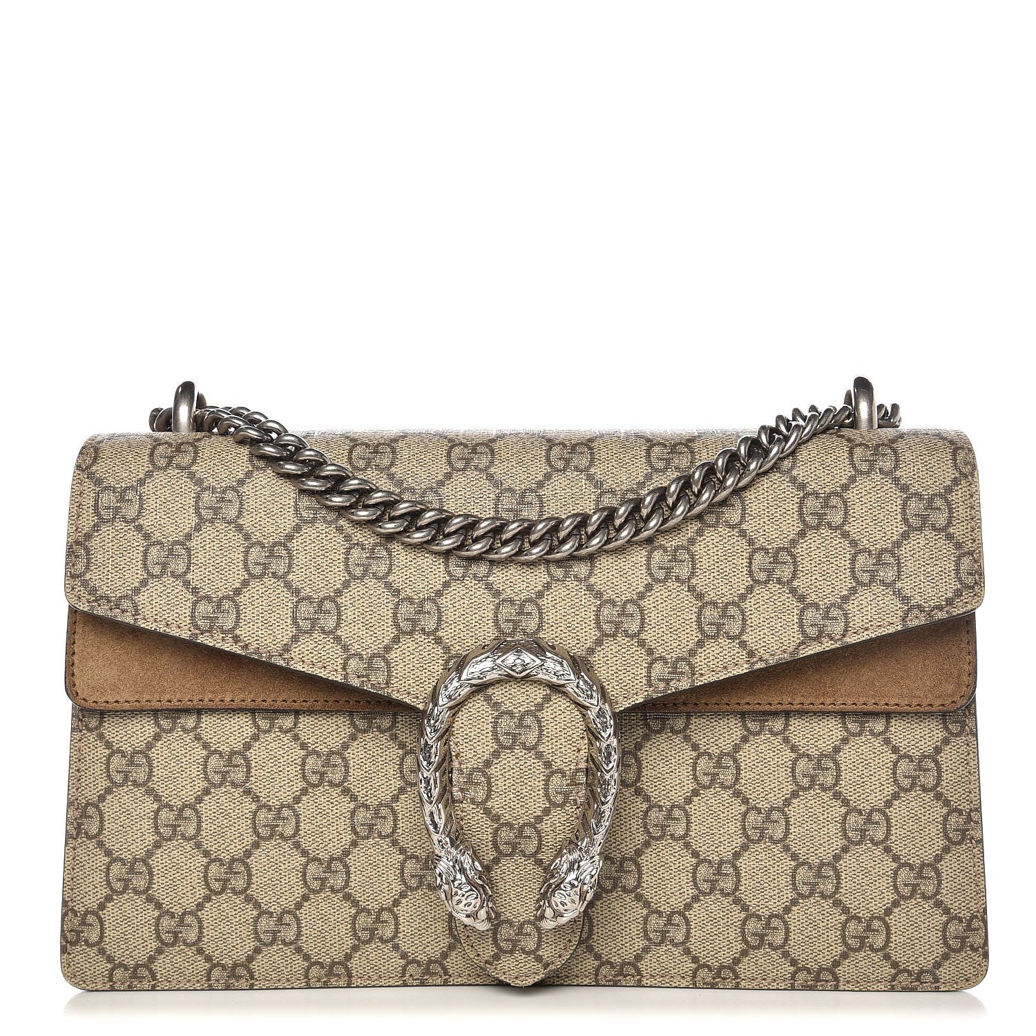 Gucci GG Supreme Monogram Small Dionysus Shoulder Bag Taupe 1 of 8