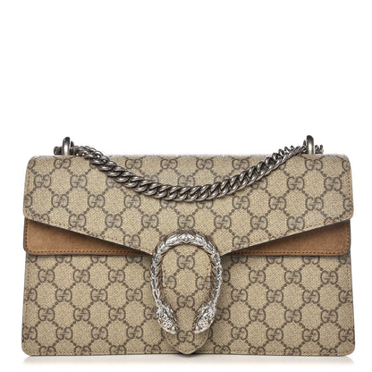 Gucci GG Supreme Monogram Small Dionysus Shoulder Bag Taupe 1 of 8