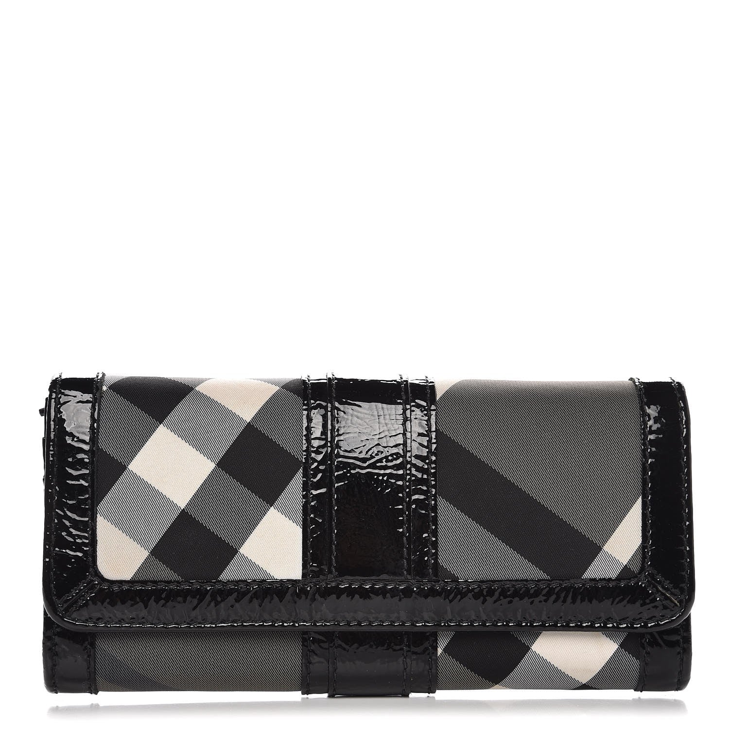 Burberry Beat Check Penrose Continental Wallet Black 1 of 9