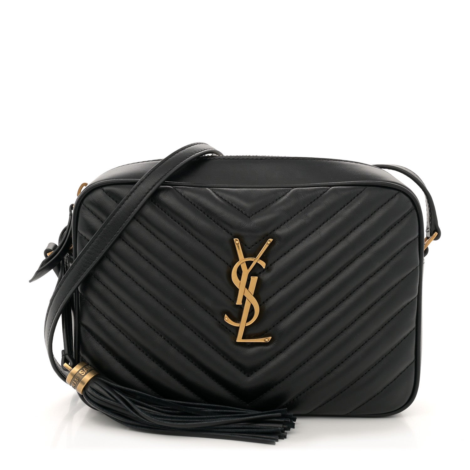 Saint Laurent Calfskin Matelasse Monogram Lou Camera Bag Black 1 of 12