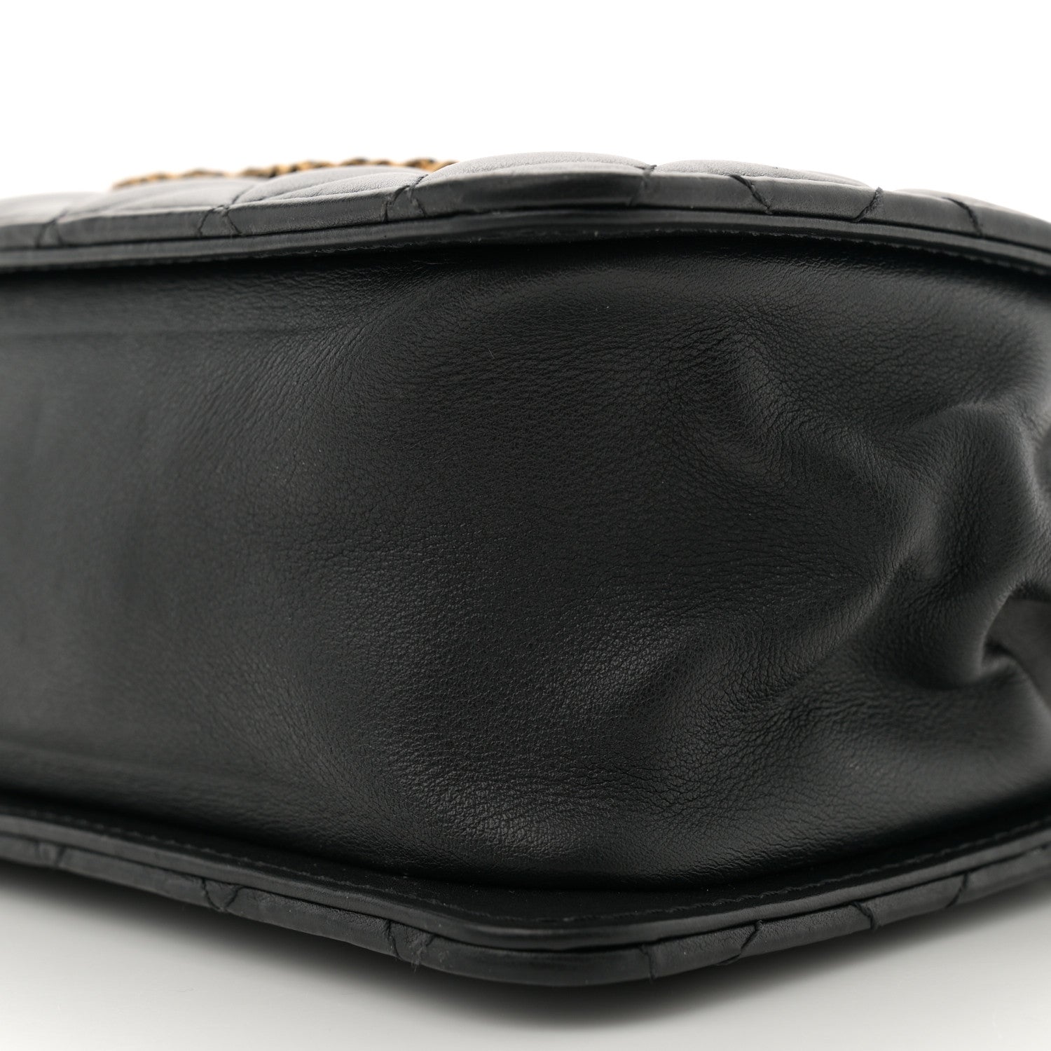 Chanel Calfskin Quilted Small CC Chain Accordion Tote Black 10 of 12