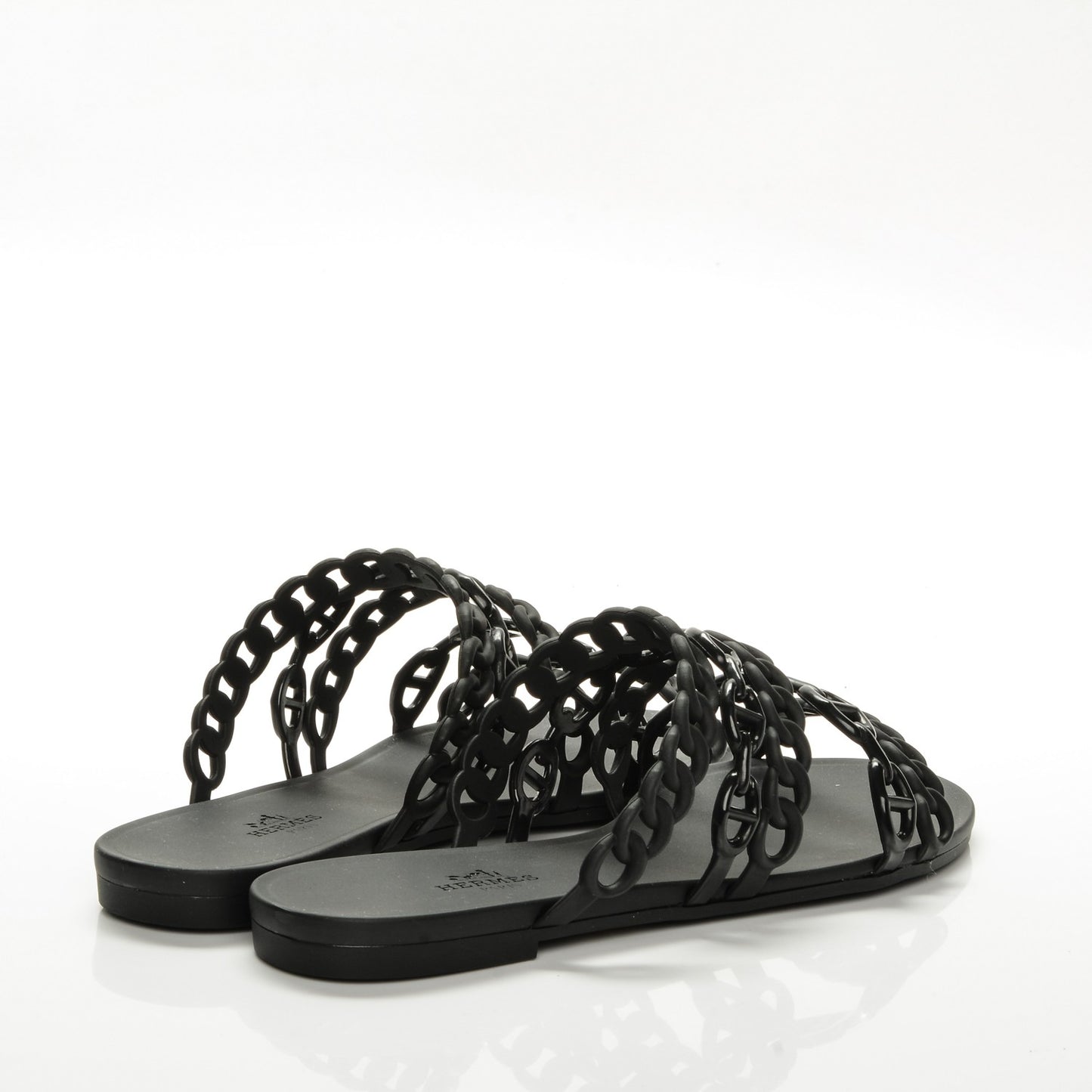 Rubber Chaine d'Ancre Nude Sandals 37 Black