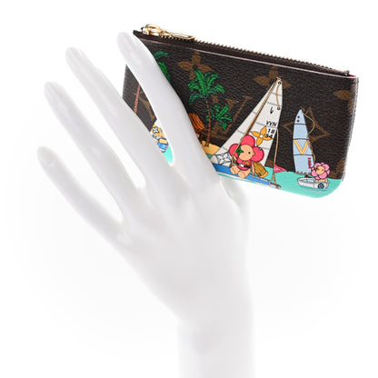Louis Vuitton Monogram 2023 Christmas Animation Sailing Vivienne Key Pouch Dragonfruit Pink 2 of 8