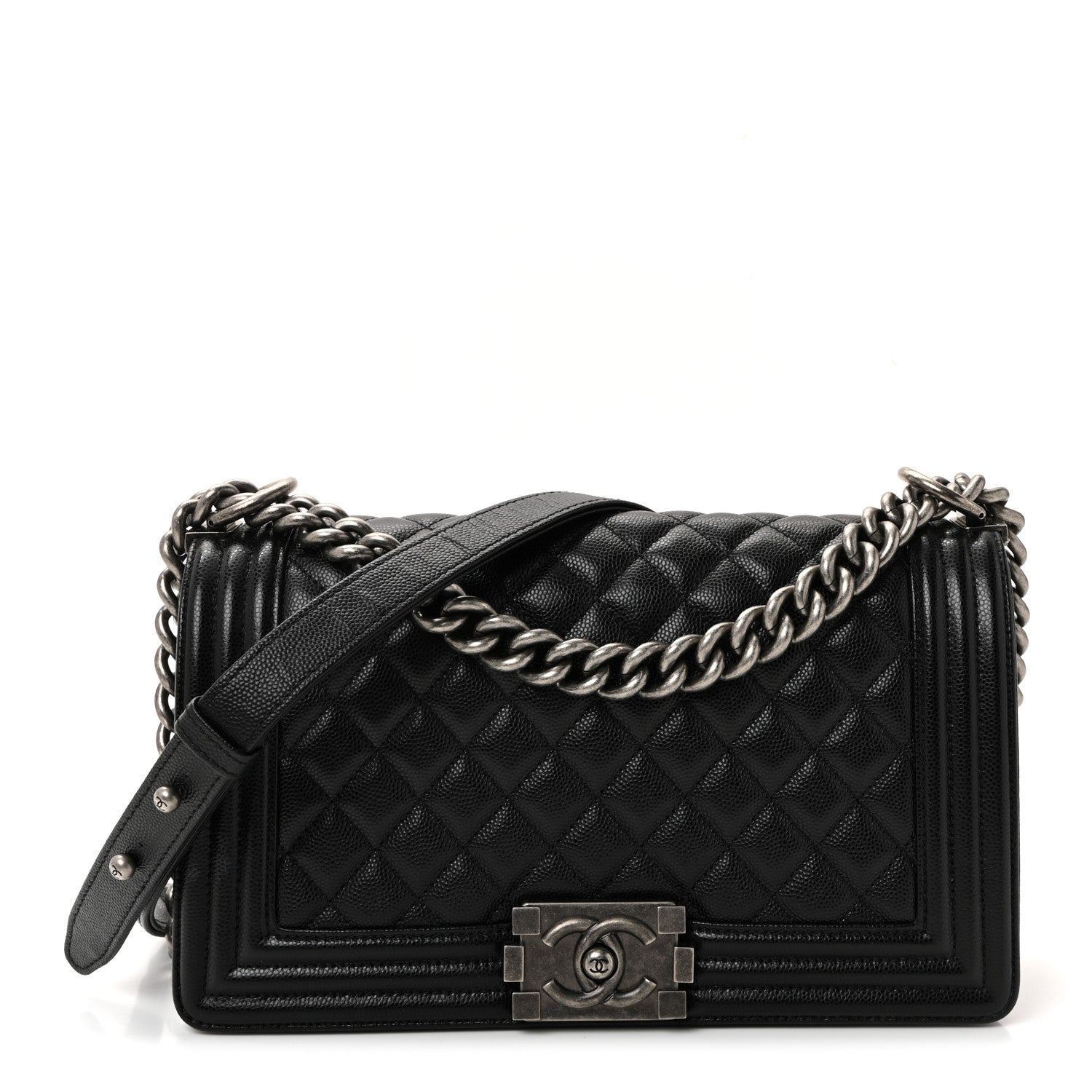 Chanel Caviar Quilted Medium Boy Flap Black 1 of 10