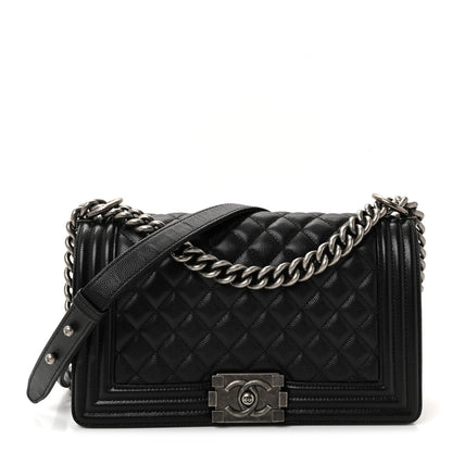 Chanel Caviar Quilted Medium Boy Flap Black 1 of 10