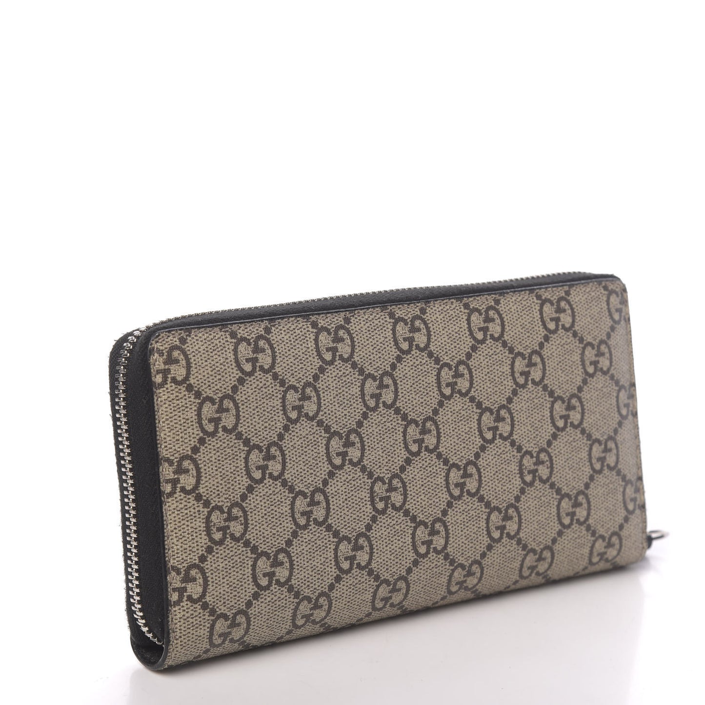 GG Supreme Monogram Angry Cat Zip Around Wallet