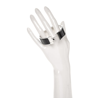 Hermes Enamel Wide Clic Clac H Bracelet GM Black 2 of 5
