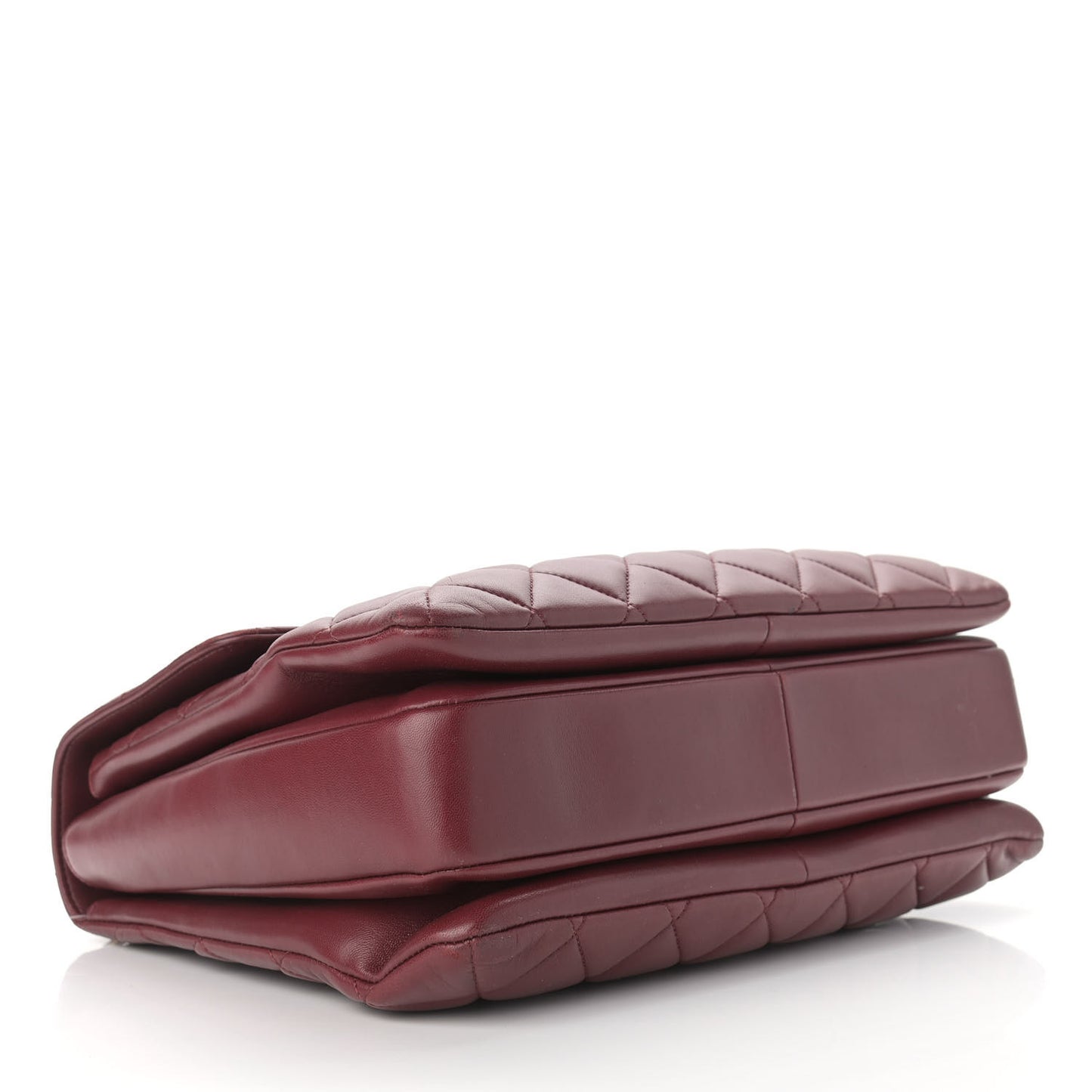 Lambskin Quilted Large Trendy CC Dual Handle Flap Bag Burgundy