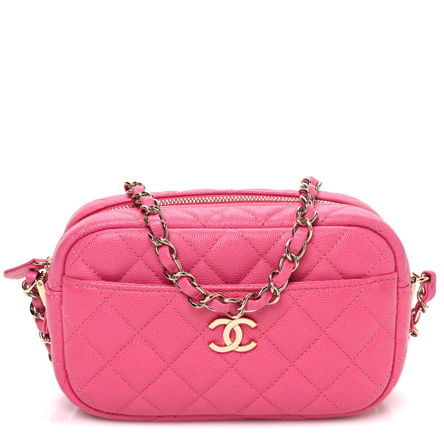 Chanel Iridescent Caviar Quilted Small Timeless Camera Case Pink 1 of 11