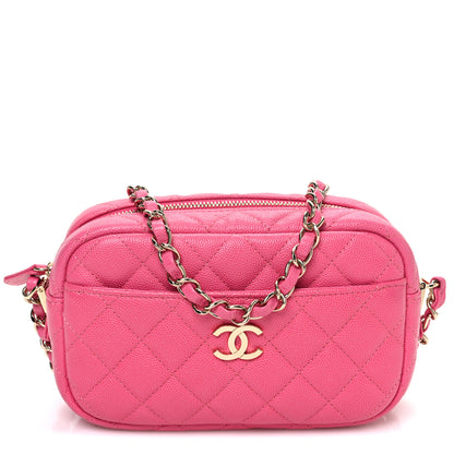 Chanel Iridescent Caviar Quilted Small Timeless Camera Case Pink 1 of 11