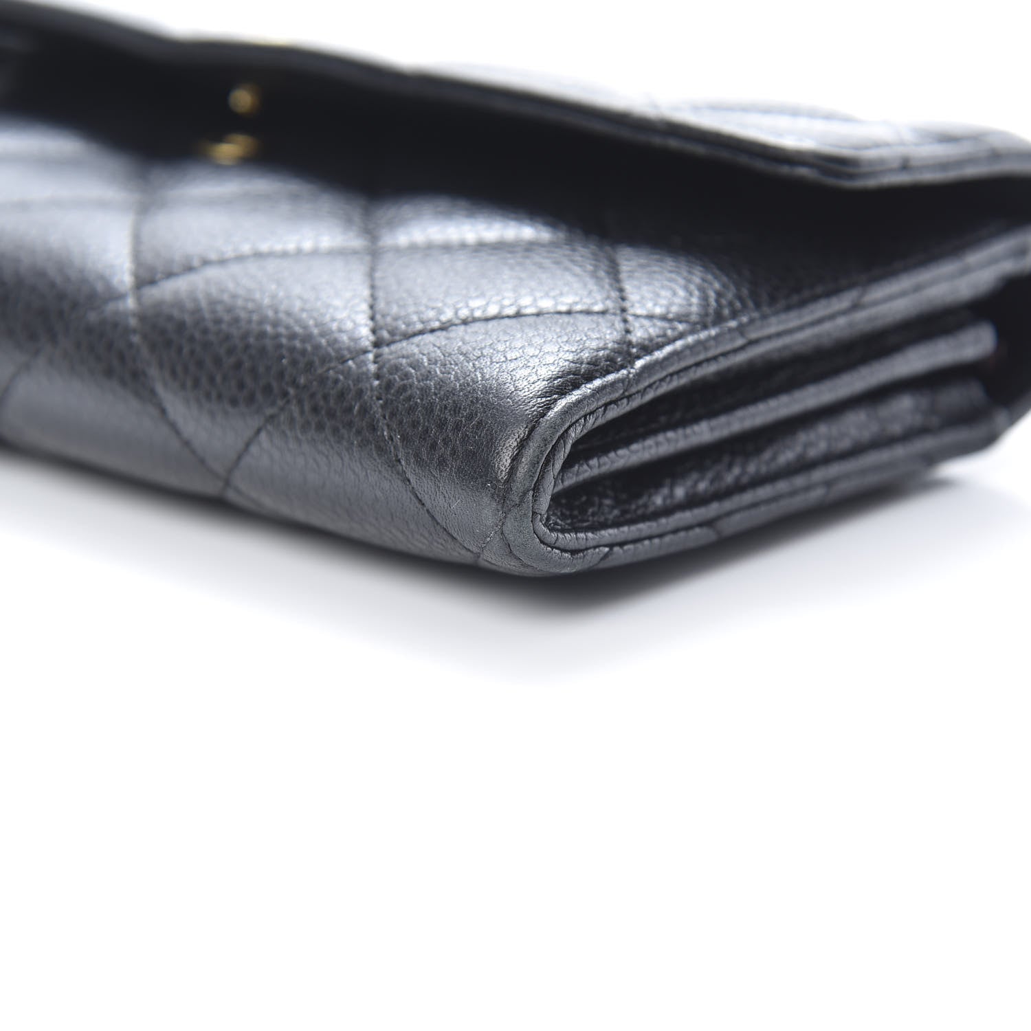 Chanel Caviar Quilted Large Gusset Flap Wallet Black 10 of 11